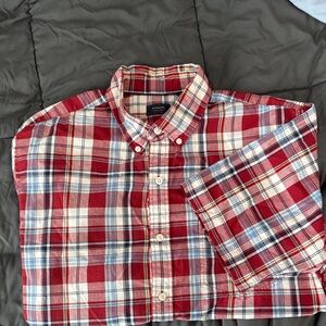 Arrow Medium Men's Red and Blue Plaid Shirt